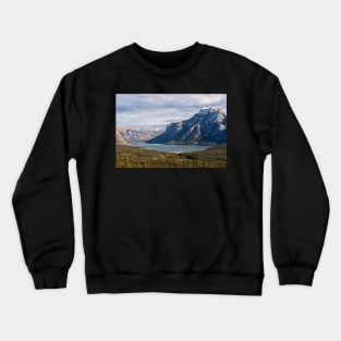 Looking Out at Lake Minnewanka Crewneck Sweatshirt